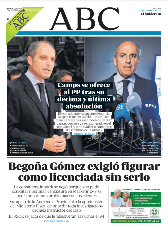 Portadas de la prensa internacional de este jueves 30 de mayo de 2024