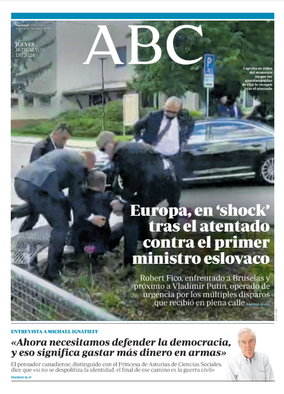 Portadas de la prensa internacional de este jueves 16 de mayo de 2024