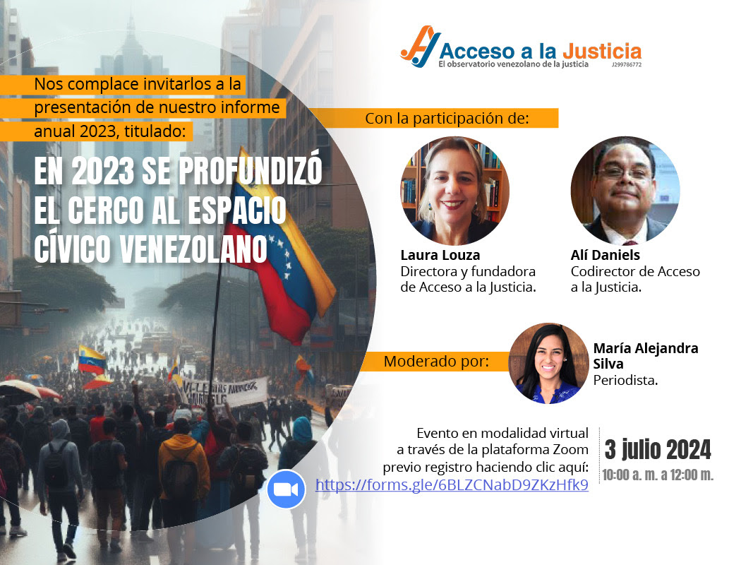 Acceso a la Justicia: En 2023 se profundizó el cerco al espacio cívico venezolano
