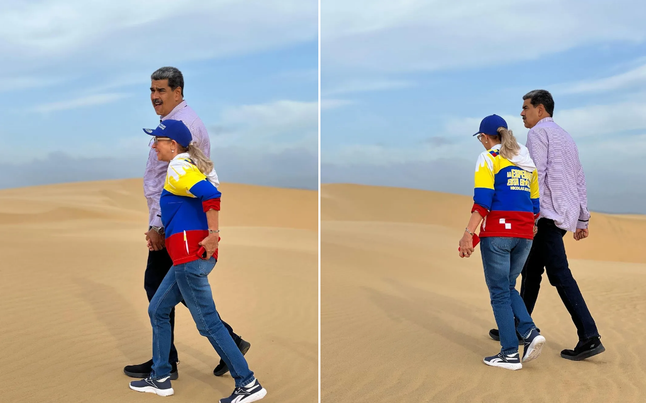 Nicolás Maduro and “Chilida” went to look for 1×10 signatures in Los Medanos de Coro.