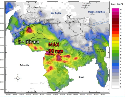 Inameh prevé ráfagas de viento y descargas eléctricas en algunas zonas de Venezuela este #7Jun