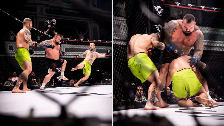 Insólita pelea en la MMA: se enfrentó a unos gemelos y ganó con brutal doble nocaut (Video)