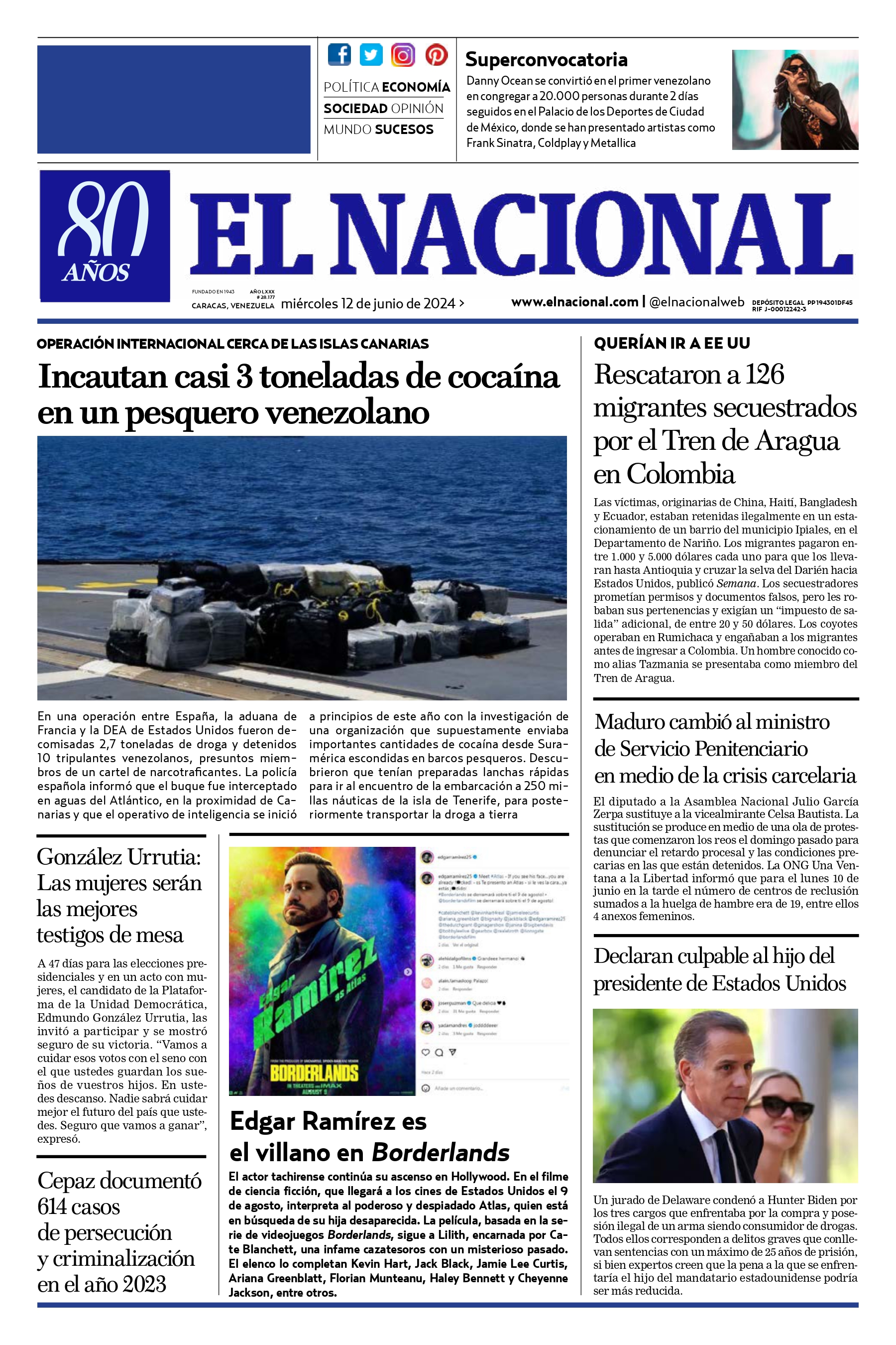 Portadas de este miércoles 12 de junio de 2024