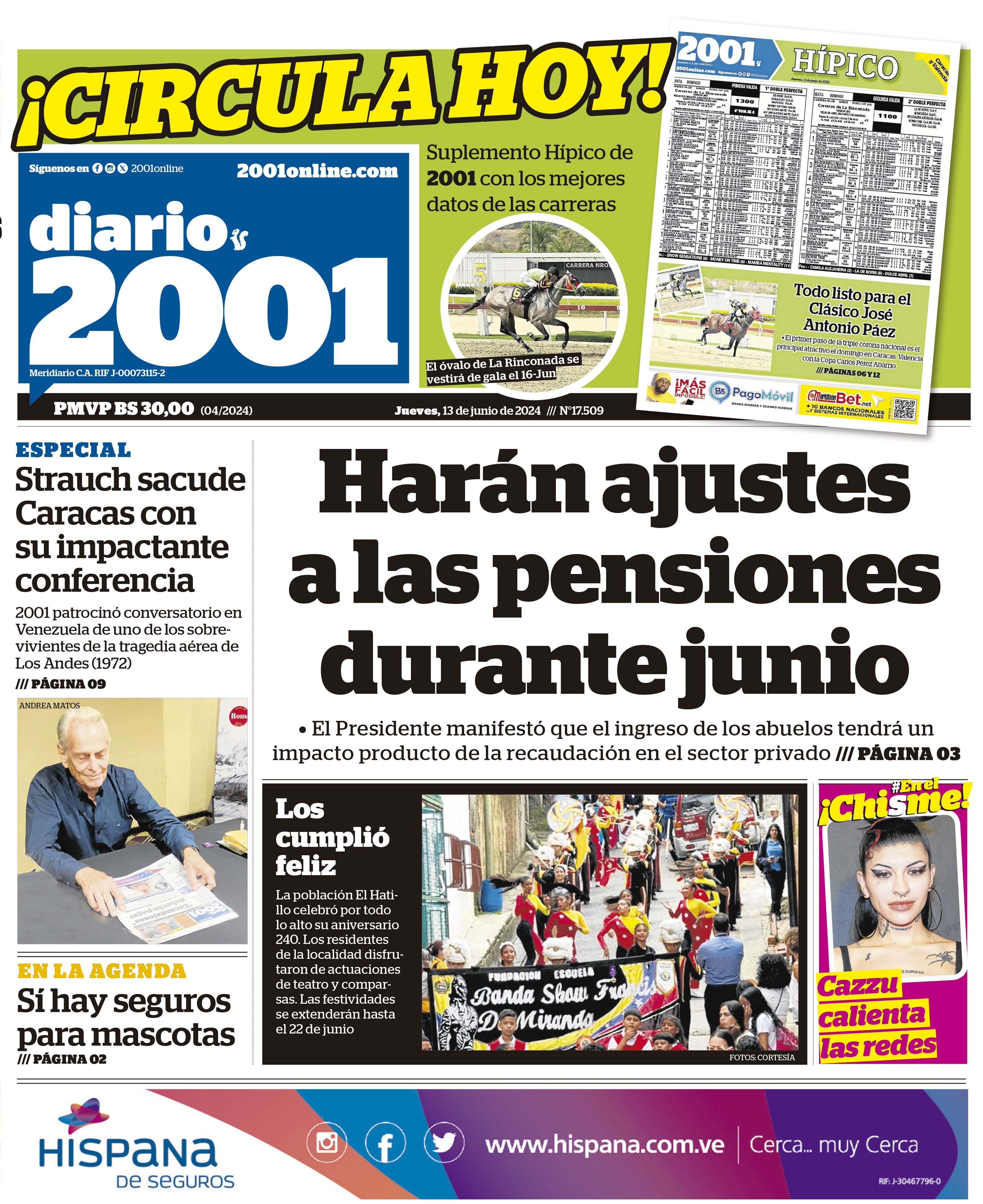 Portadas de este jueves 13 de junio de 2024