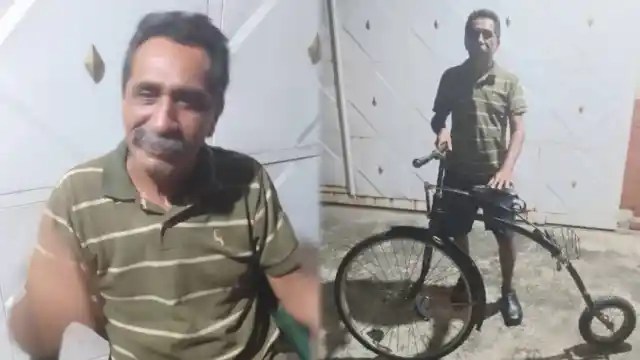 “El Bigote”, un ingenioso hombre del estado Barinas al occidente de Venezuela, que armó una bicicleta al estilo del siglo XIX