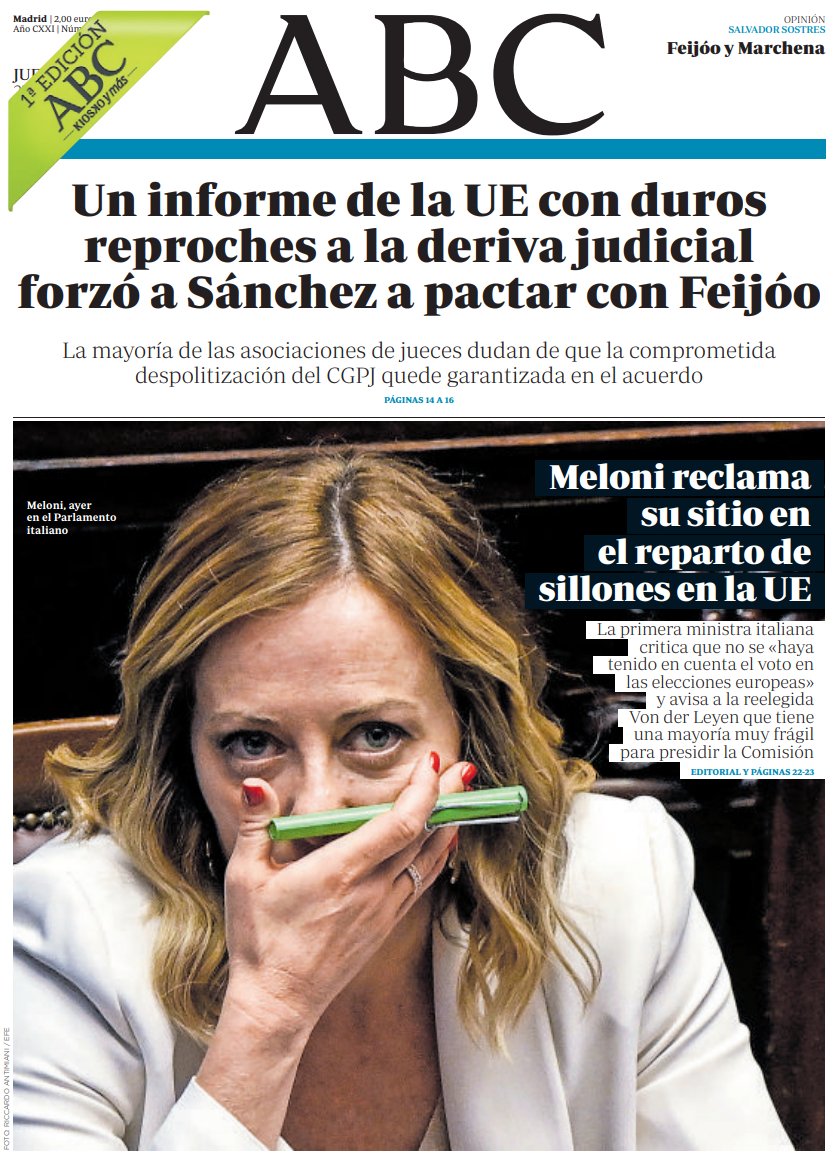 Portadas de la prensa internacional de este jueves 27 de junio de 2024