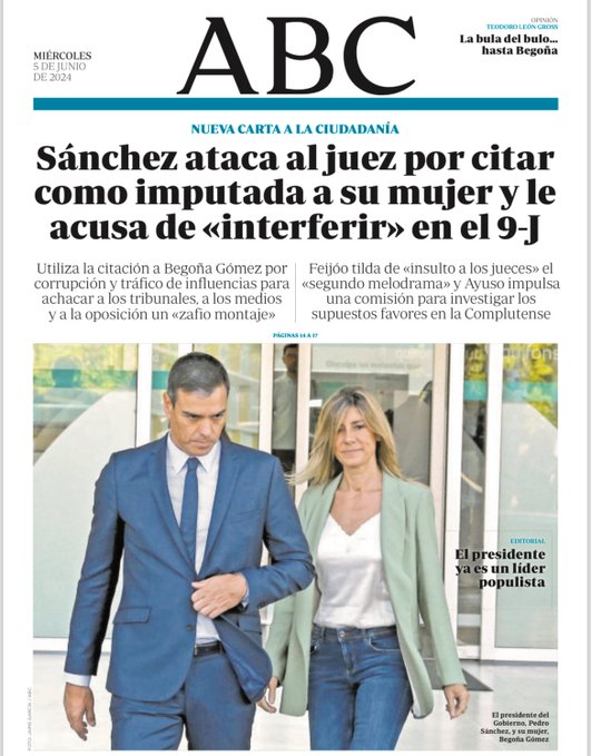 Portadas de la prensa internacional de este miércoles 5 de junio de 2024