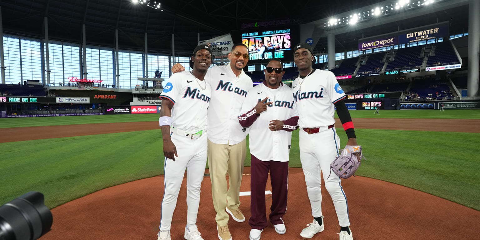 VIDEO: Los “Bad Boys” Will Smith y Martin Lawrence brillaron en el estadio de los Marlins de Miami