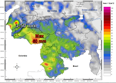 Inameh prevé áreas nubladas y lluvias dispersas en algunos estados de Venezuela este #4Jul