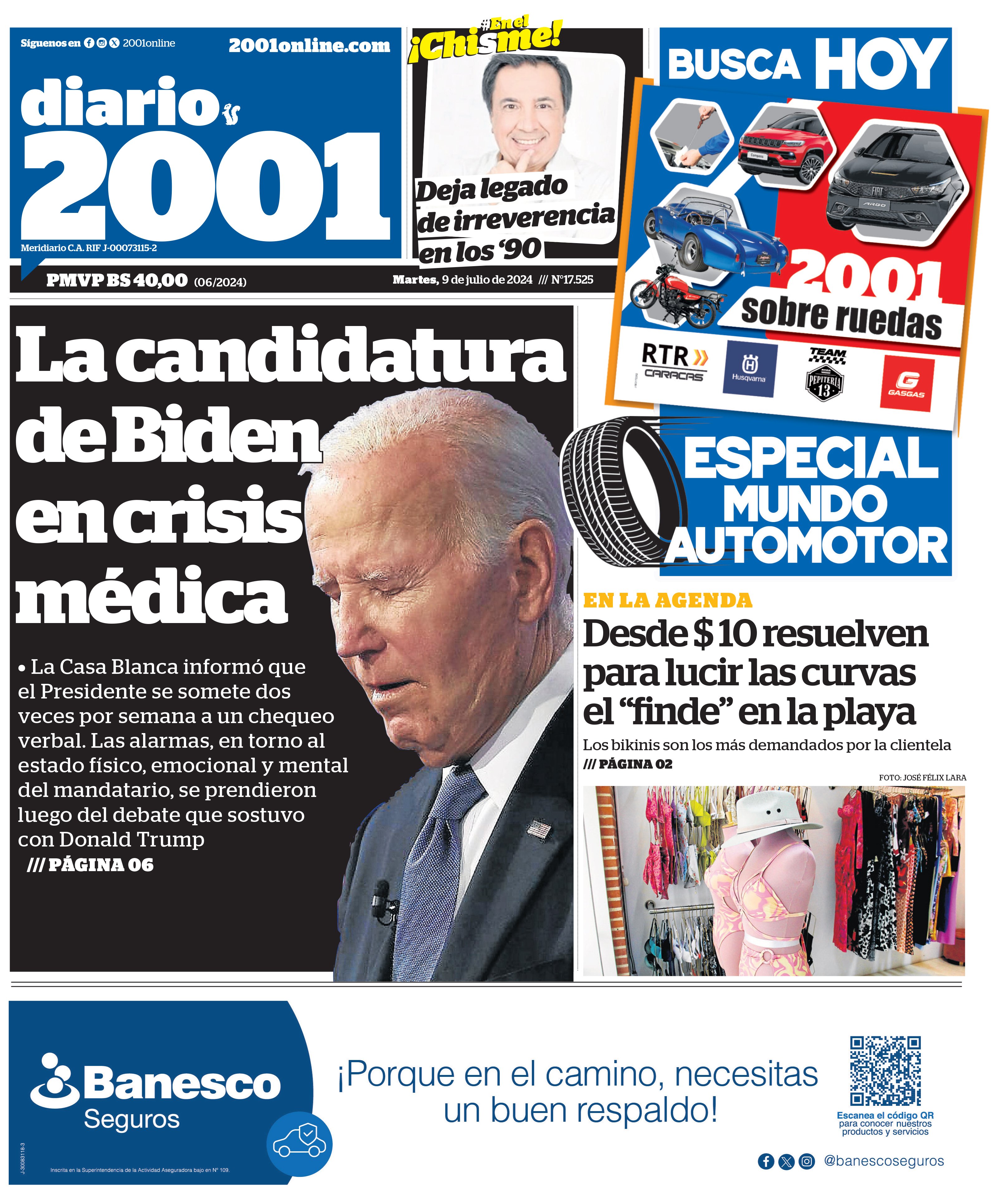 Portadas de este martes 9 de julio de 2024