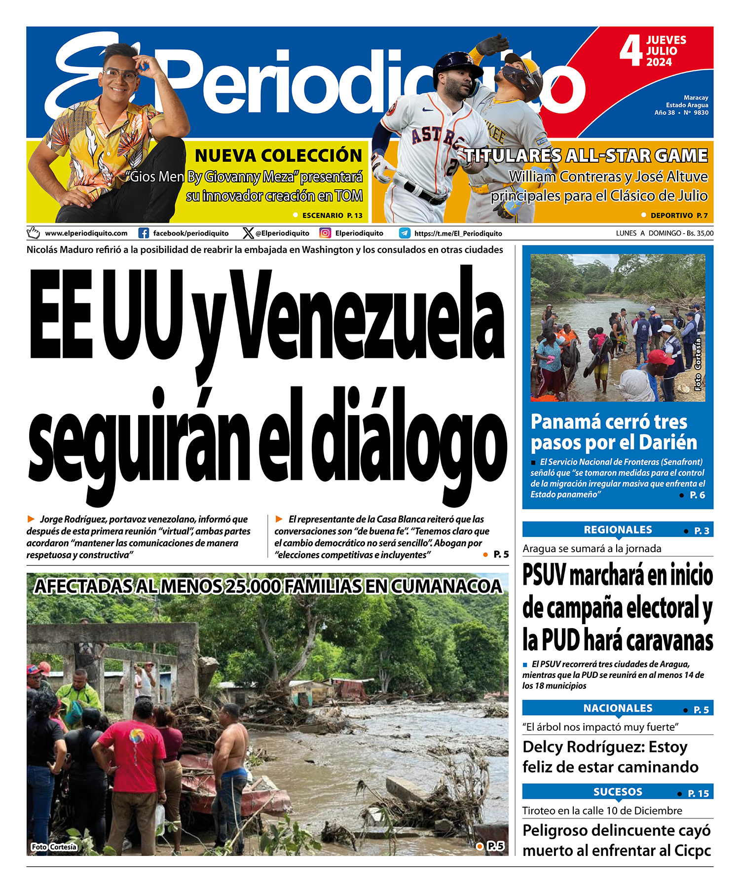 Portadas de este jueves 4 de julio de 2024