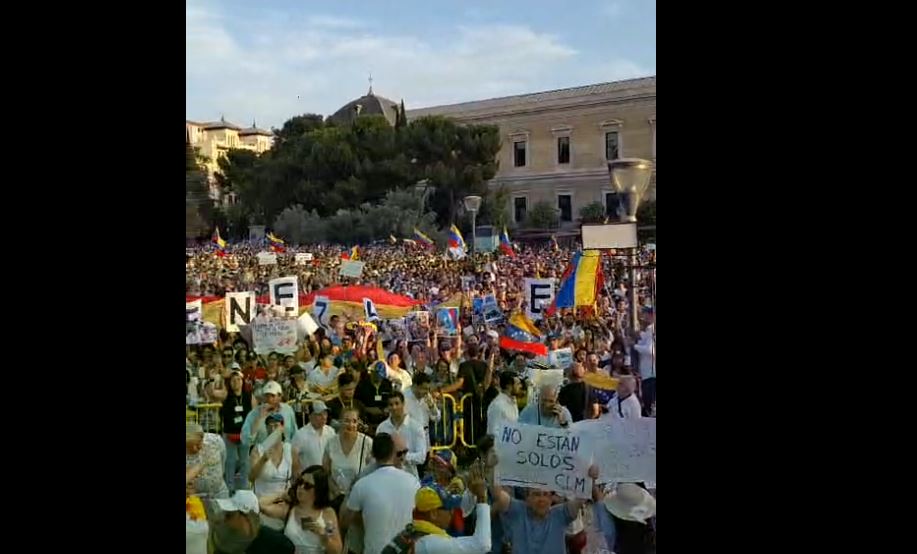 Migrantes venezolanos en Madrid respaldaron a los electores en Venezuela (Video)