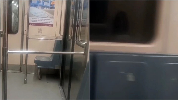 Viajaba solo en el tren, escuchó unos gritos y al grabar encontró algo perturbador (VIDEO)