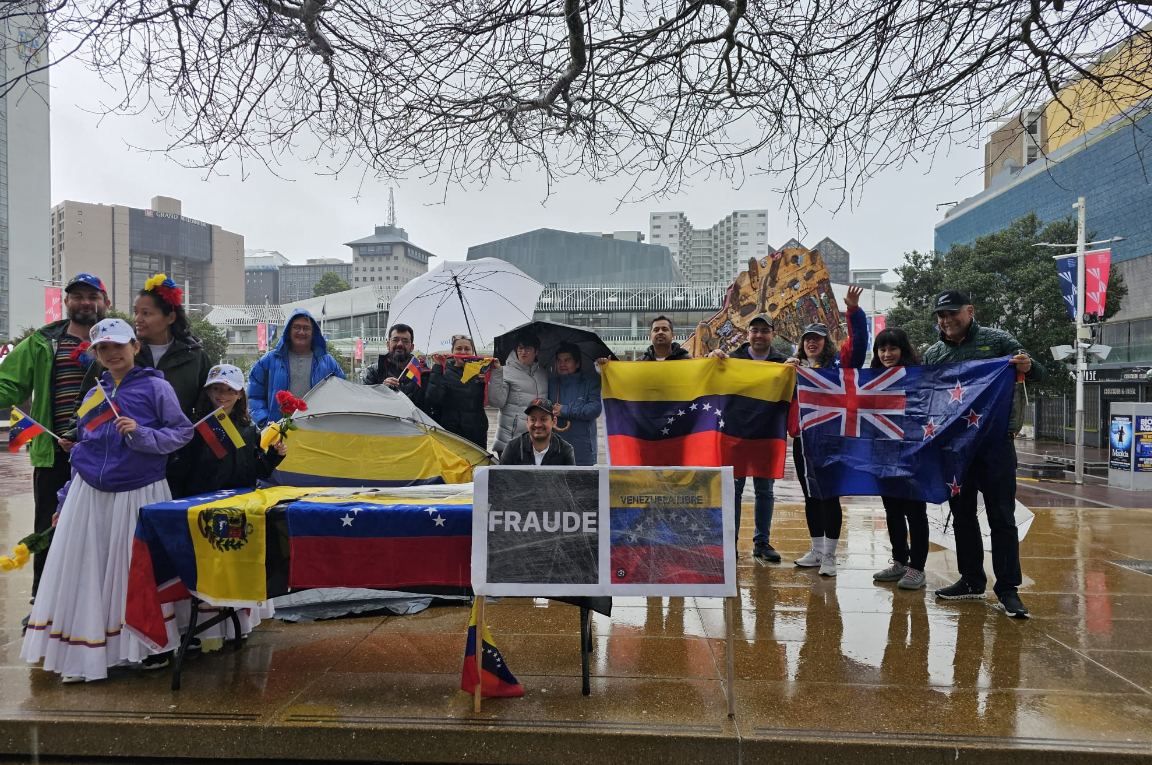 Desde Nueva Zelanda arrancó la protesta mundial contra el fraude electoral en Venezuela