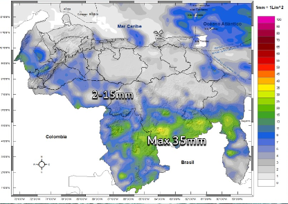 Inameh prevé lluvias y lloviznas en algunas zonas de Venezuela este #3Ago