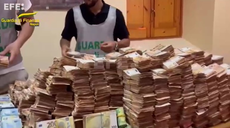 They seized €8 million in cash that an Italian doctor had hidden in his home