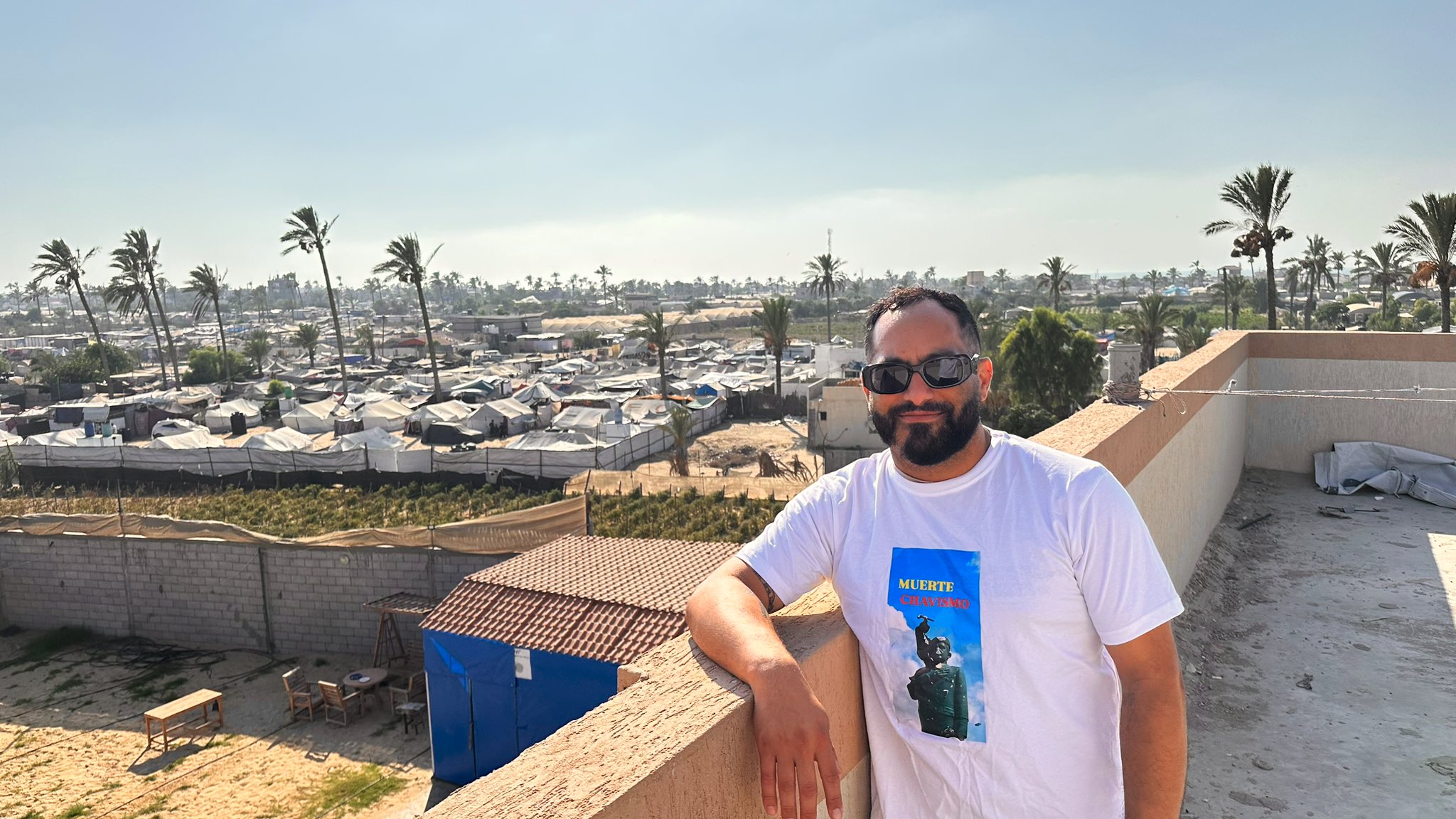 Venezolano en Gaza se unió a la “Protesta Mundial” para exigir respeto a la voluntad del pueblo