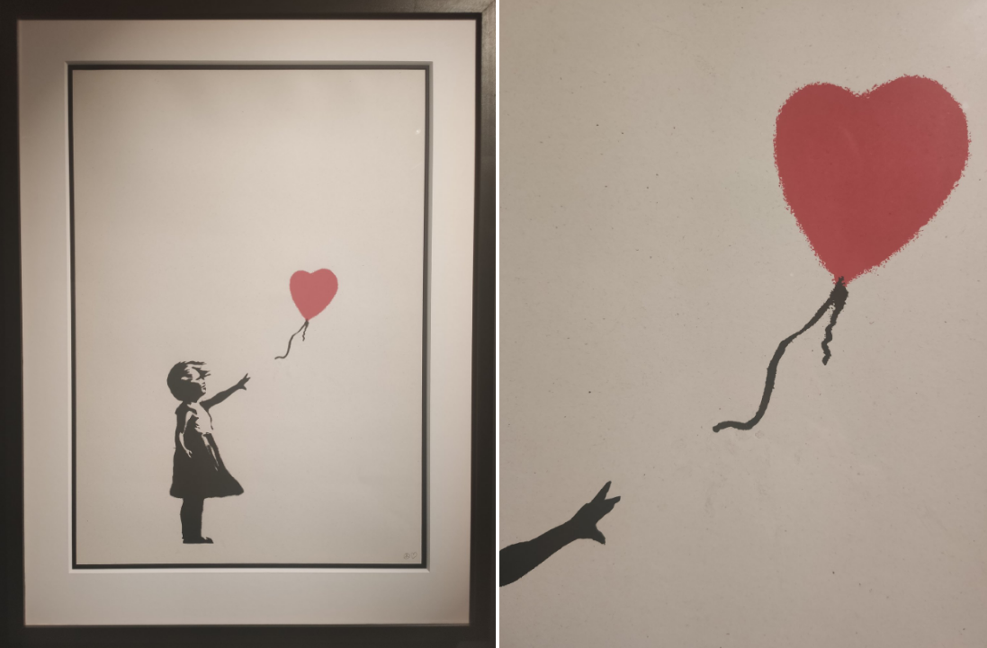 Dos ladrones intentaron robarse la obra más representativa de Banksy en una galería de Londres