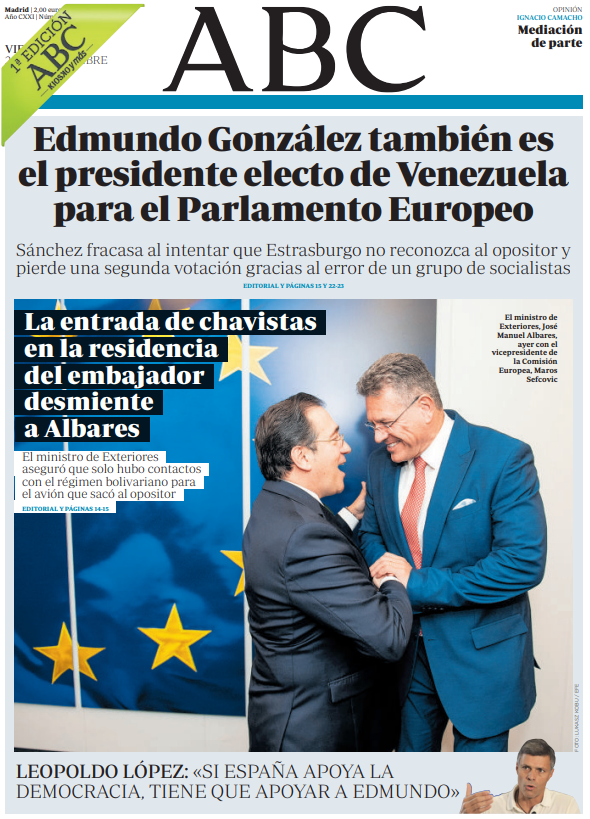 Portadas de la prensa internacional de este viernes 20 de septiembre de 2024