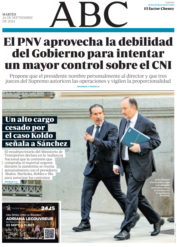 Portadas de la prensa internacional de este martes 24 de septiembre de 2024