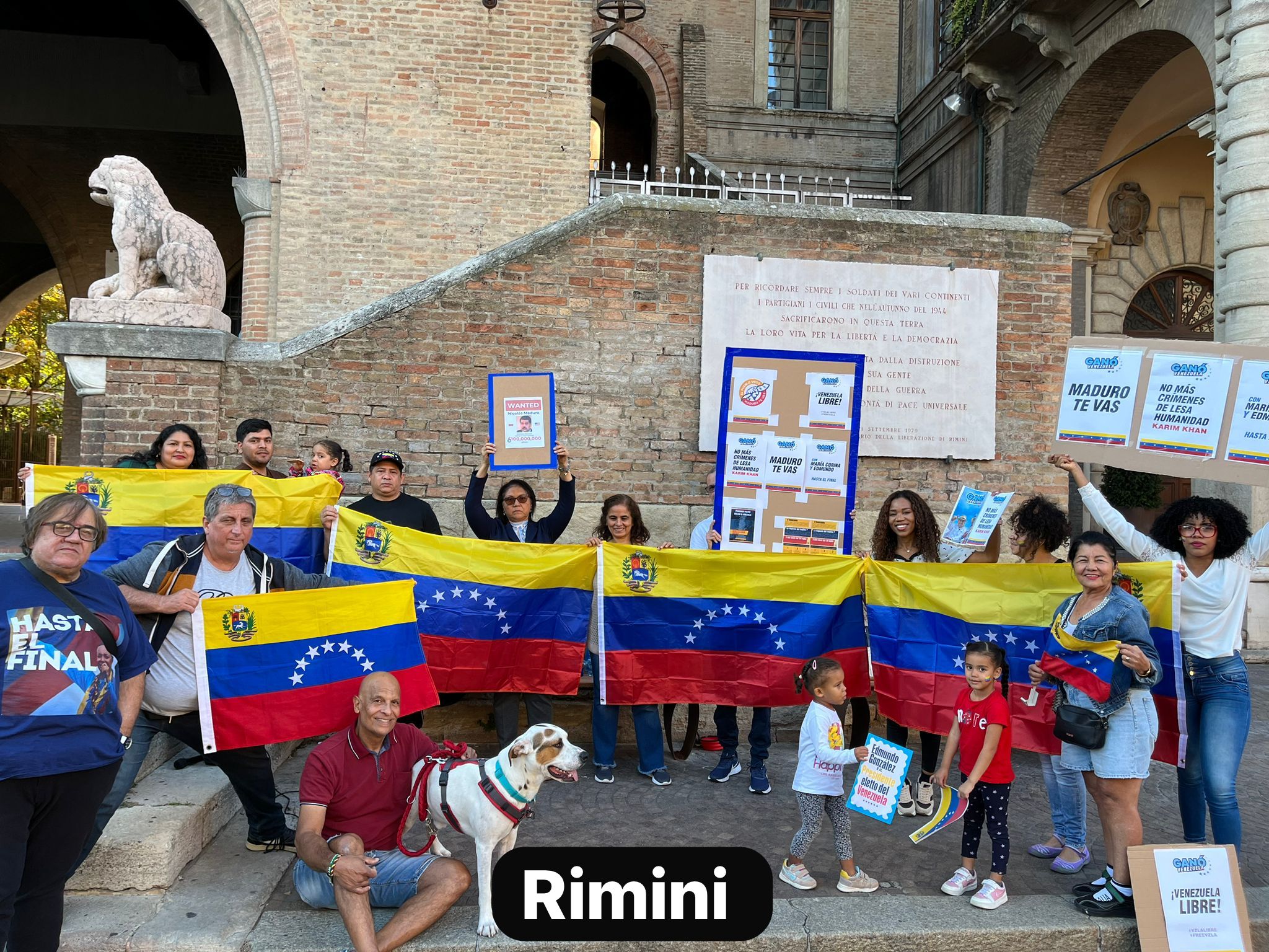 Comunidad venezolana en Italia se unió a la protesta mundial para exigir una Venezuela libre (VIDEO)