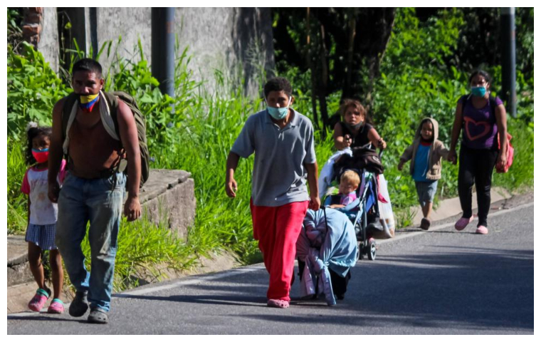 Un grupo de migrantes venezolanos. FOTO: EFE