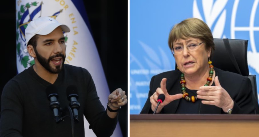 Bukele criticó a Bachelet por hablar sobre los derechos humanos en El Salvador