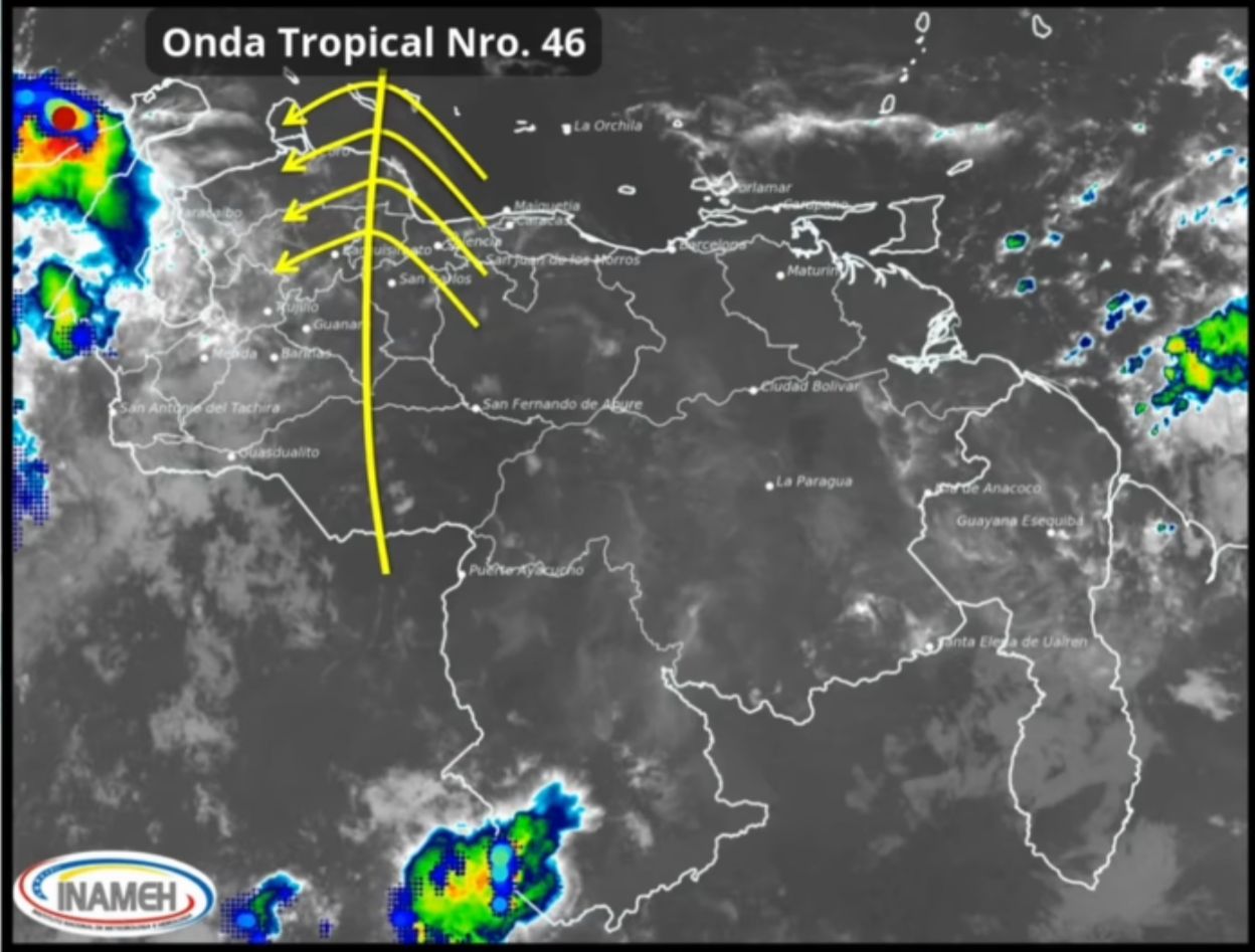 Inameh prevé nubosidad y lluvias en gran parte del país para este #24Oct