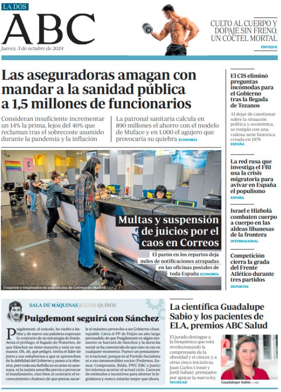 Portadas de la prensa internacional de este jueves 3 de octubre de 2024