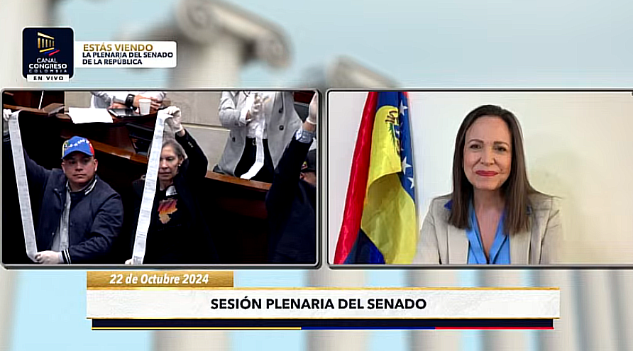 Actas del triunfo de Edmundo González se mostraron en sesión plenaria del Senado de Colombia