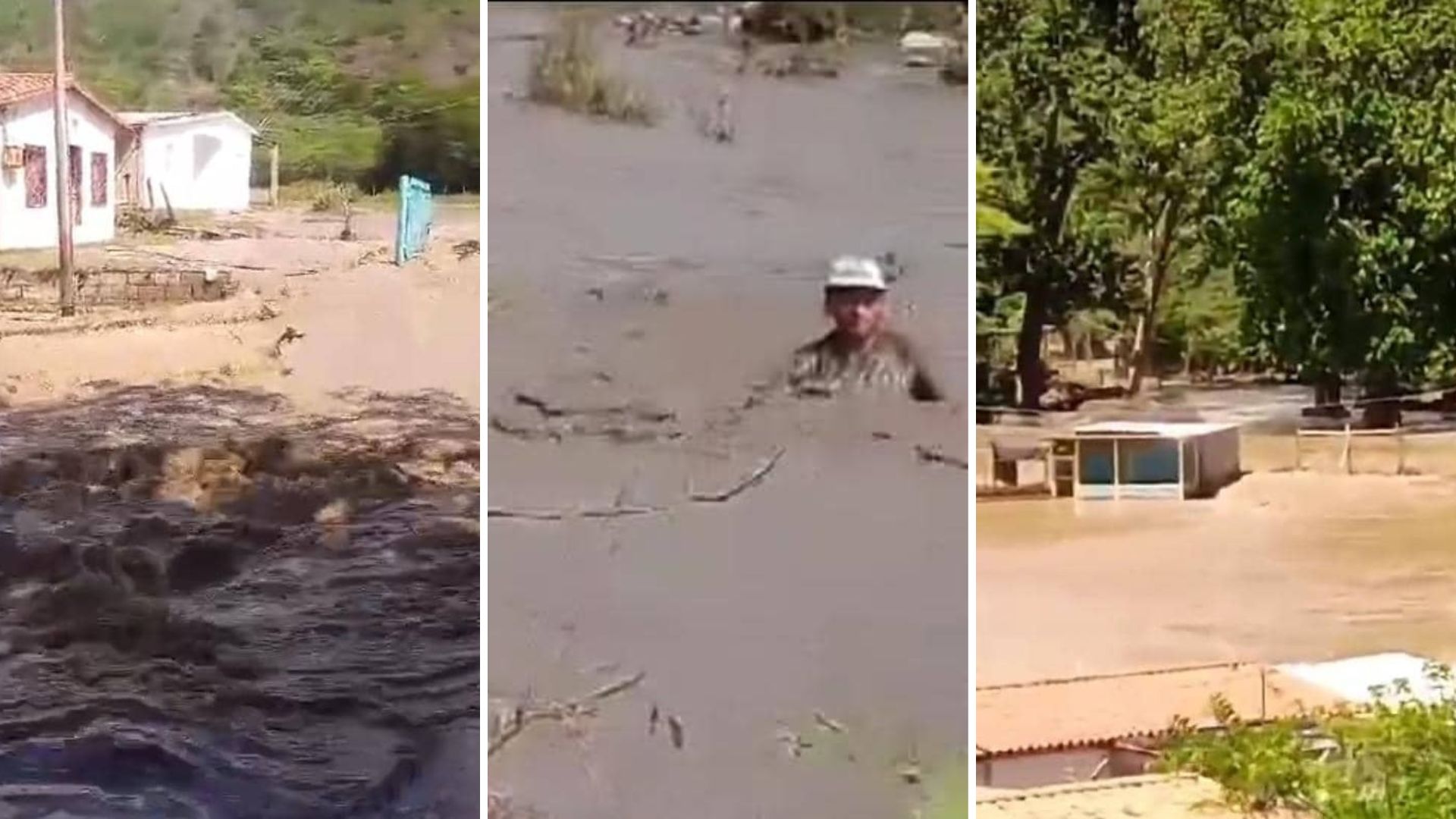 En emergencia la población de Palmarito por desbordamiento del río tras fuertes lluvias en Lara