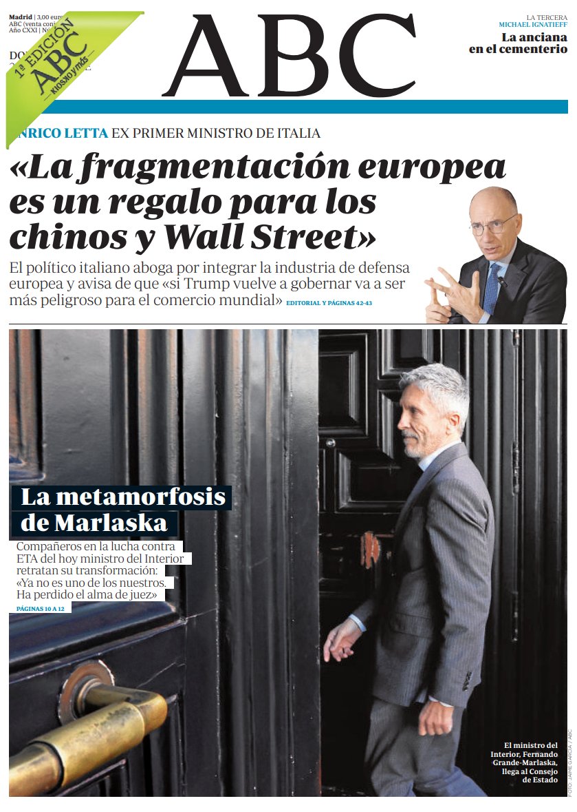 Portadas de la prensa internacional de este domingo 20 de octubre de 2024