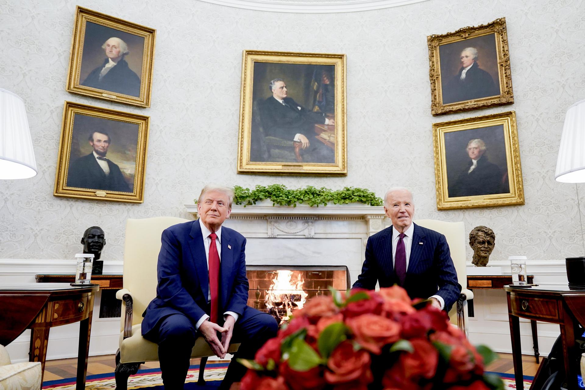 Trump dice que la política “es dura” y agradece a Biden la transición ordenada