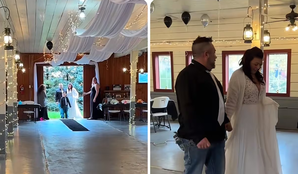 VIDEO: novia desconsolada se sorprende al entrar a su boda y encontrar el lugar vacío