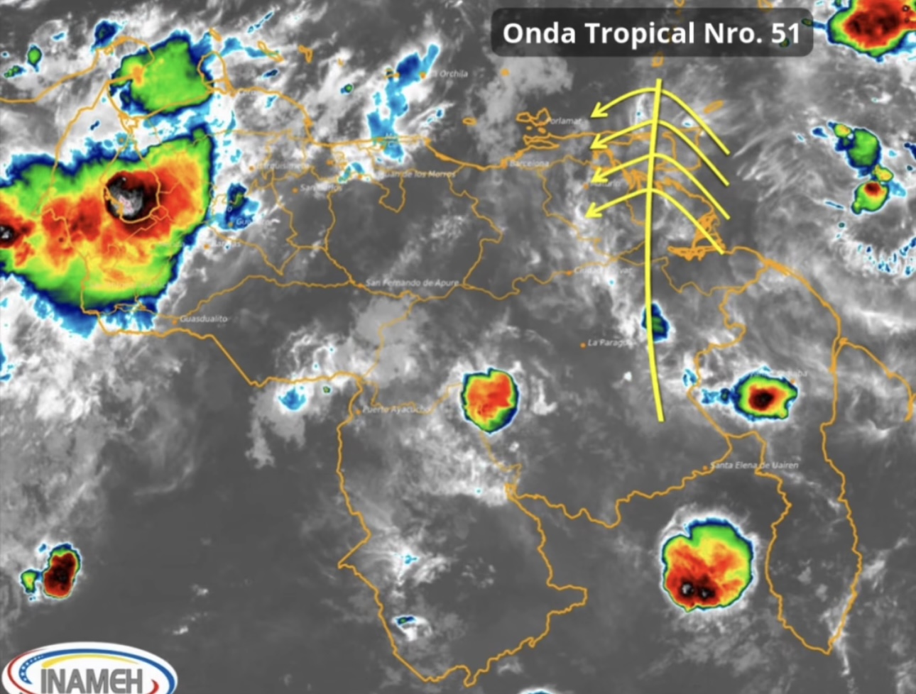 Inameh prevé precipitaciones de intensidad variable en gran parte del país este #8Nov