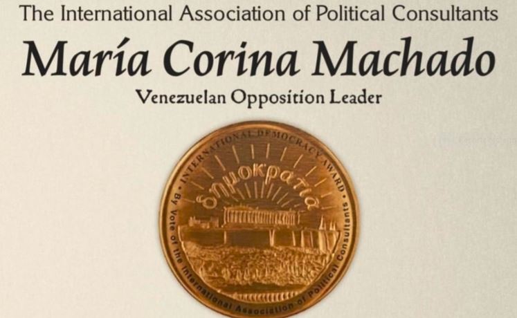 María Corina Machado agradeció premio internacional que reconoce su lucha política y libertaria