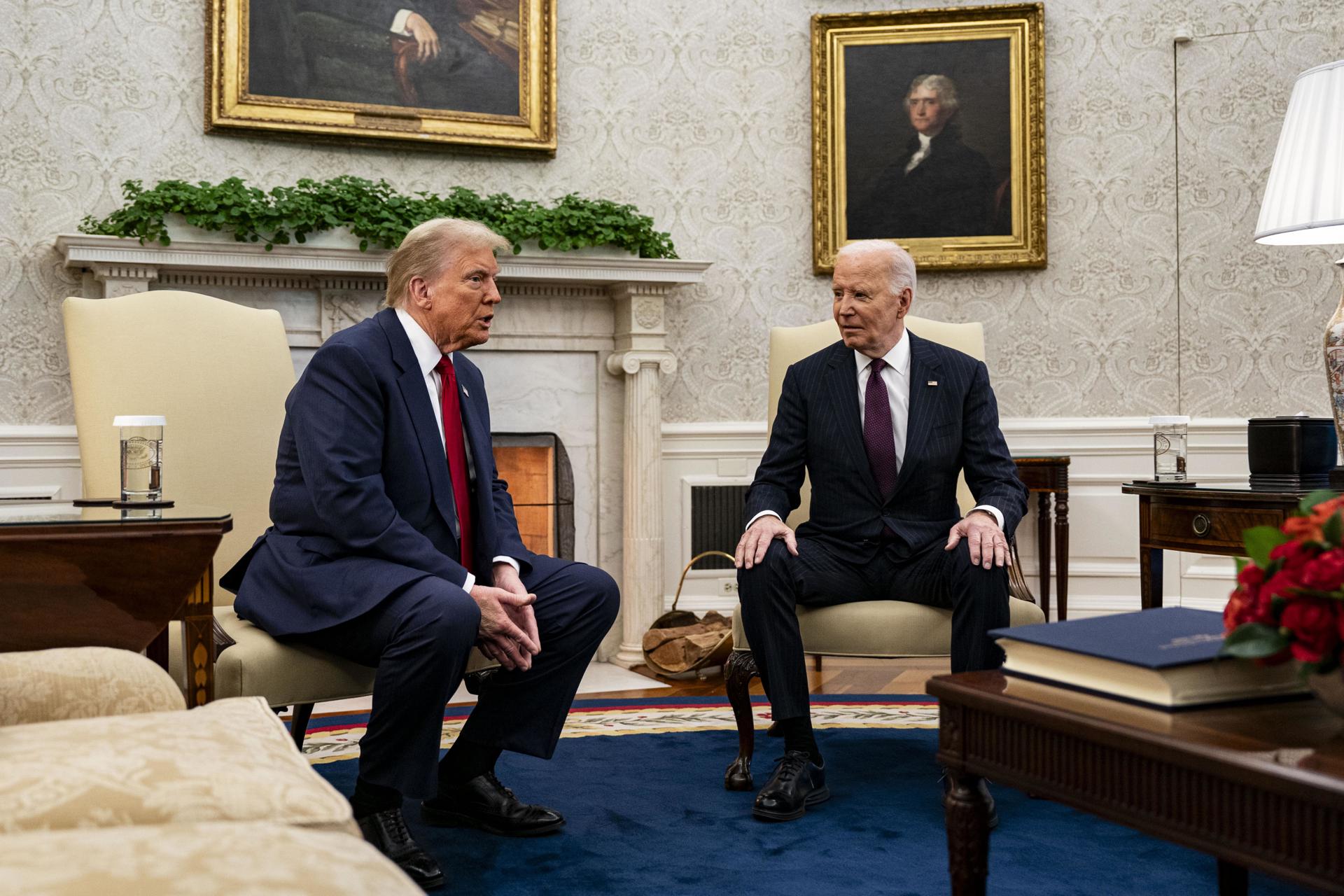 Los temas que trataron Donald Trump y Joe Biden durante su encuentro en la Casa Blanca