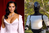 Kim Kardashian presumió en redes a su nuevo amigo, el robot de Tesla que cuesta más de 20 mil dólares (Video)