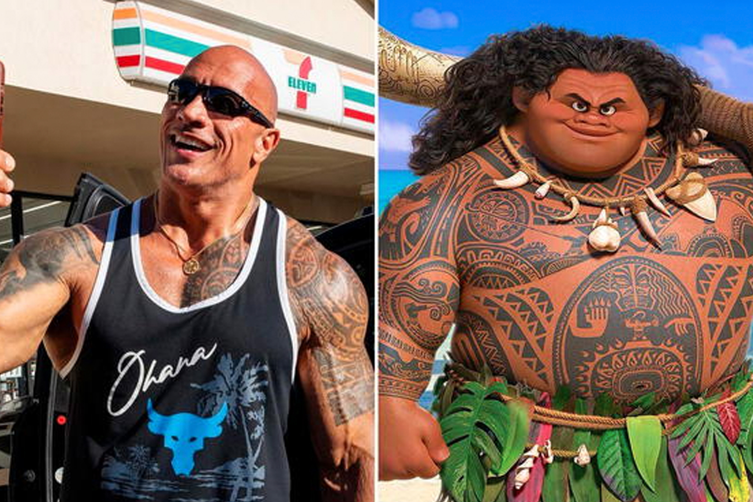 Así luce Dwayne Johnson como Maui en la adaptación de “Moana” (FOTOS)