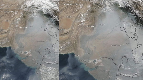 Imágenes de la Nasa muestran contaminación tóxica en Pakistán visible desde el espacio