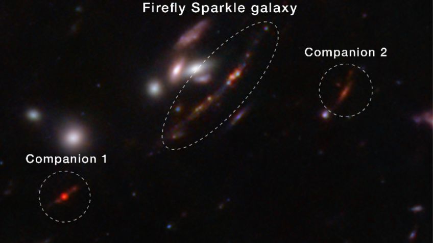 Así se ve la galaxia más antigua a través del Telescopio James Webb