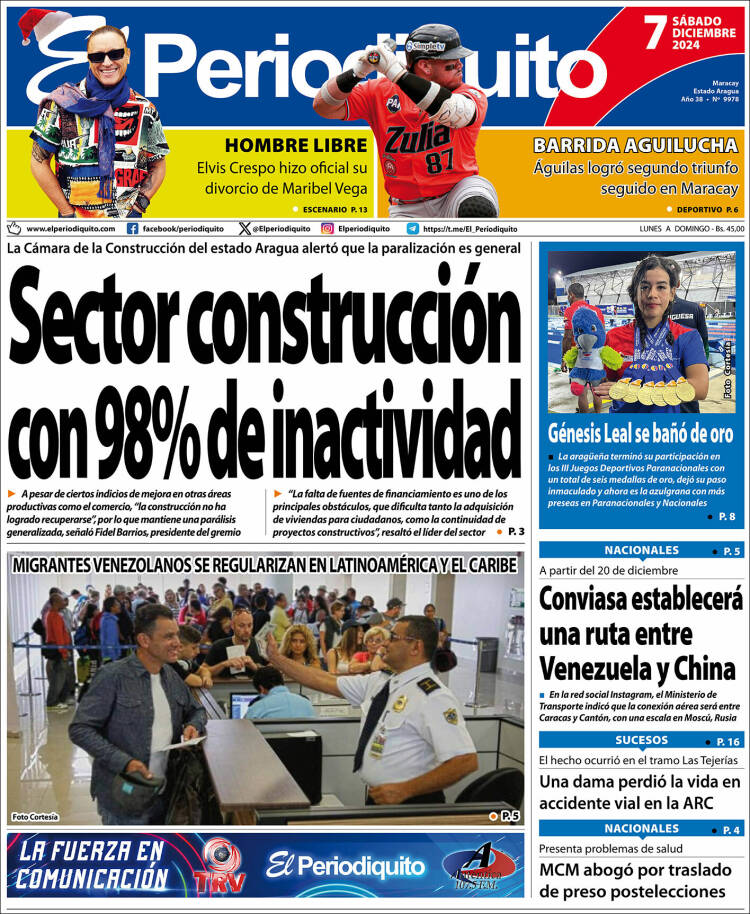 Portadas de este sábado 7 de diciembre de 2024